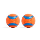 Chuckit – Ultra Ball Medium 2 Stück – 2 Jagdbälle für Hunde – Robuster und vielseitiger Ball – Ball der auf der Wasseroberfläche schwimmt – Kompatibel mit Chuckit Launchern – 6,5 cm Durchmesser, Mehrfarbig