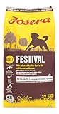 JOSERA Festival (1 x 12,5 kg) | Adult | Premium Trockenfutter für ausgewachsene wählerische Hunde | Lachs & Geflügel | leckerer Soßenmantel - auch zum Einweichen | weizenfrei | Hundefutter | 1er Pack