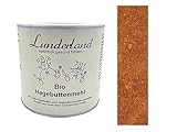 Lunderland Bio-Hagebuttenmehl 300g, 100% Bio Hagebuttenmehl, ganze Hagebutten Plus Hagebuttenschalen gemahlen, Einzelfuttermittel für Hunde und Katzen