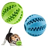 ZDNT 2 Pcs Hundespielzeug Ball,Hundeball mit Zahnpflege,Naturkautschuk Zahnpflegeball,Welpe Intelligenz Ball,Hundeball Klein,Kauspielzeug Hunde Ball für kleine Hunde für Zahnreinigung,Kauen,Training