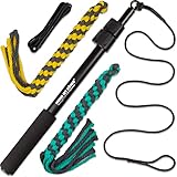 HUND IST KÖNIG Reizangel für Hunde - Profi Hundeangel für ultimativen Spielspaß & körperliche Auslastung - inkl. 2 Tauen + Ersatzseil + eBook - robust & leicht, Reizangel-Hunde große Hunde & kleine