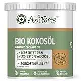 AniForte Bio Kokosöl für Hunde & Katzen 1 Liter Lebensmittelqualität - Erste Kaltpressung, Nativ, Unraffiniert, Hoher Laurinsäure Gehalt, Pflege für Fell, Pfote & Haut, biologischer Anbau, Barf Zusatz